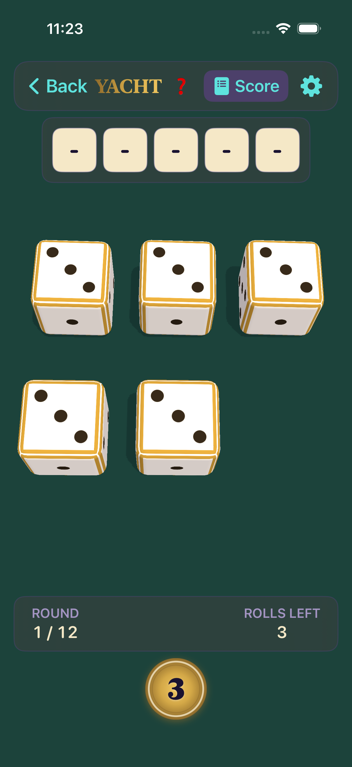 Yacht iOS gameplay screenshot
