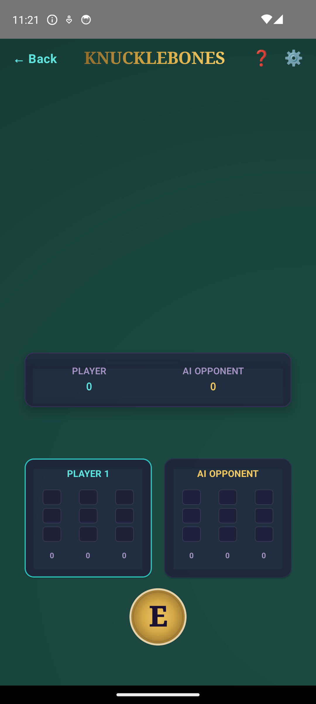 Knucklebones Android gameplay screenshot