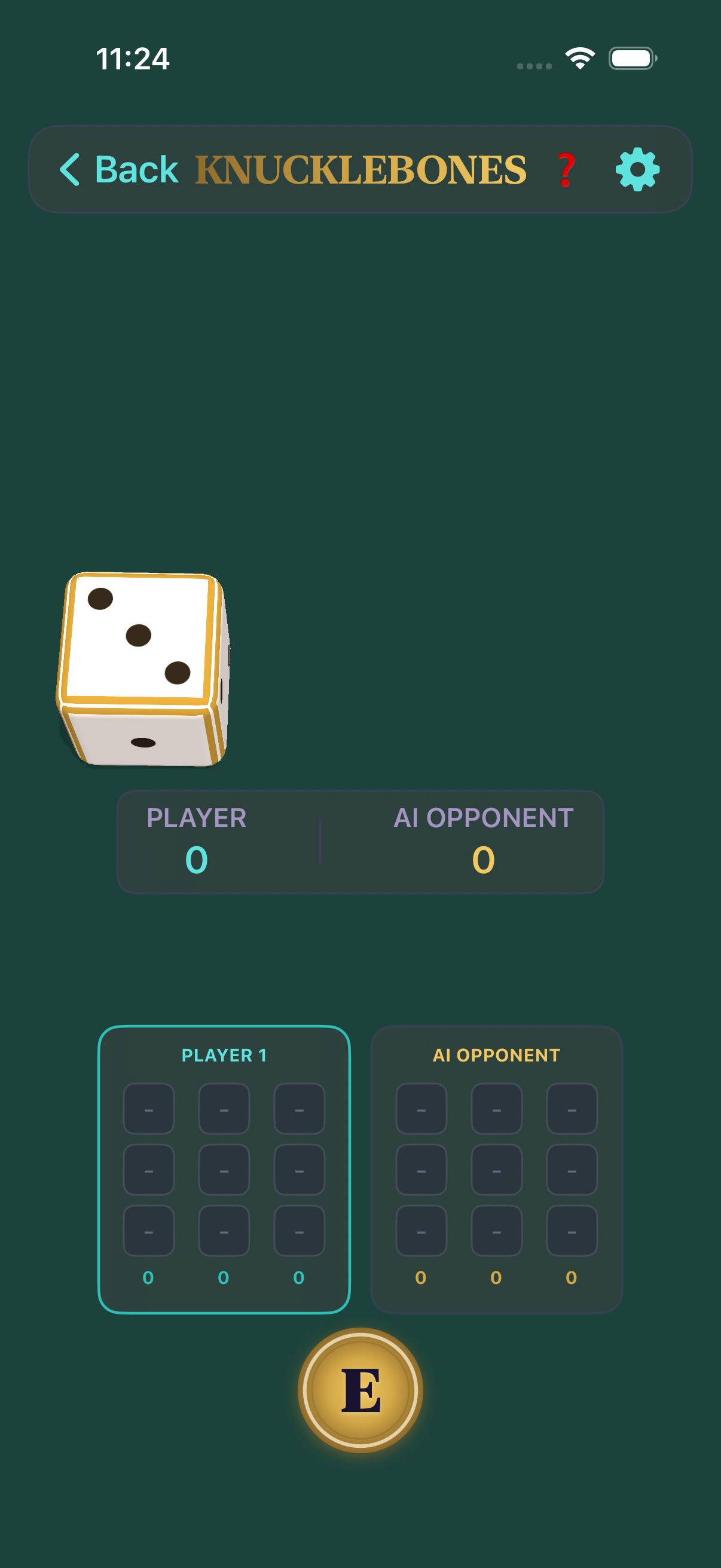 Knucklebones iOS gameplay screenshot
