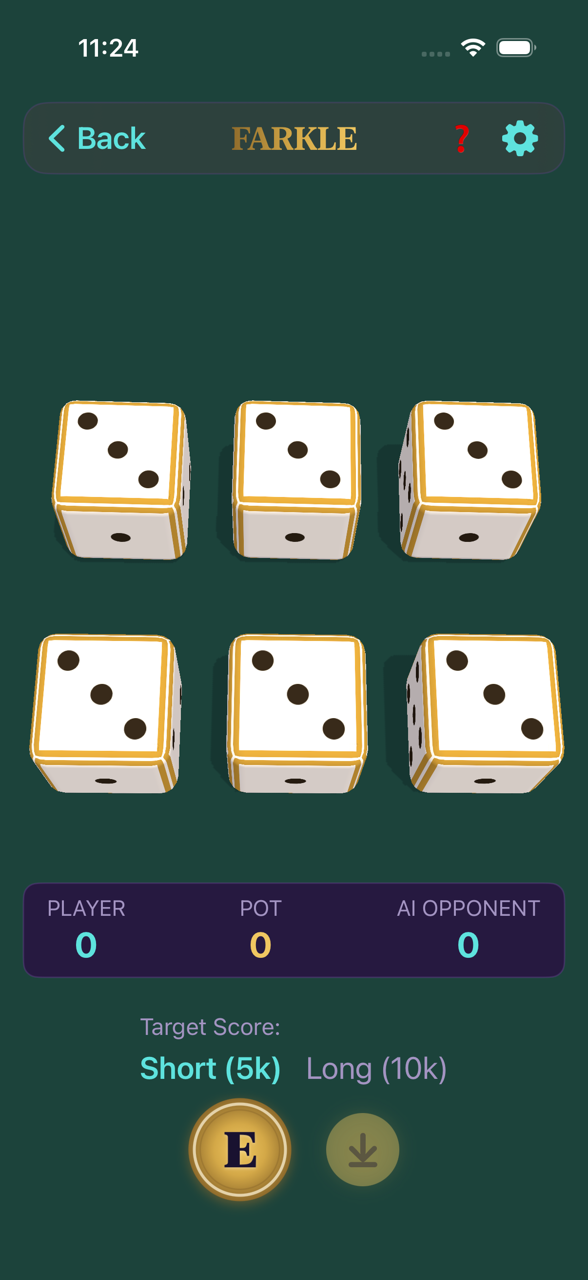 Farkle iOS gameplay screenshot