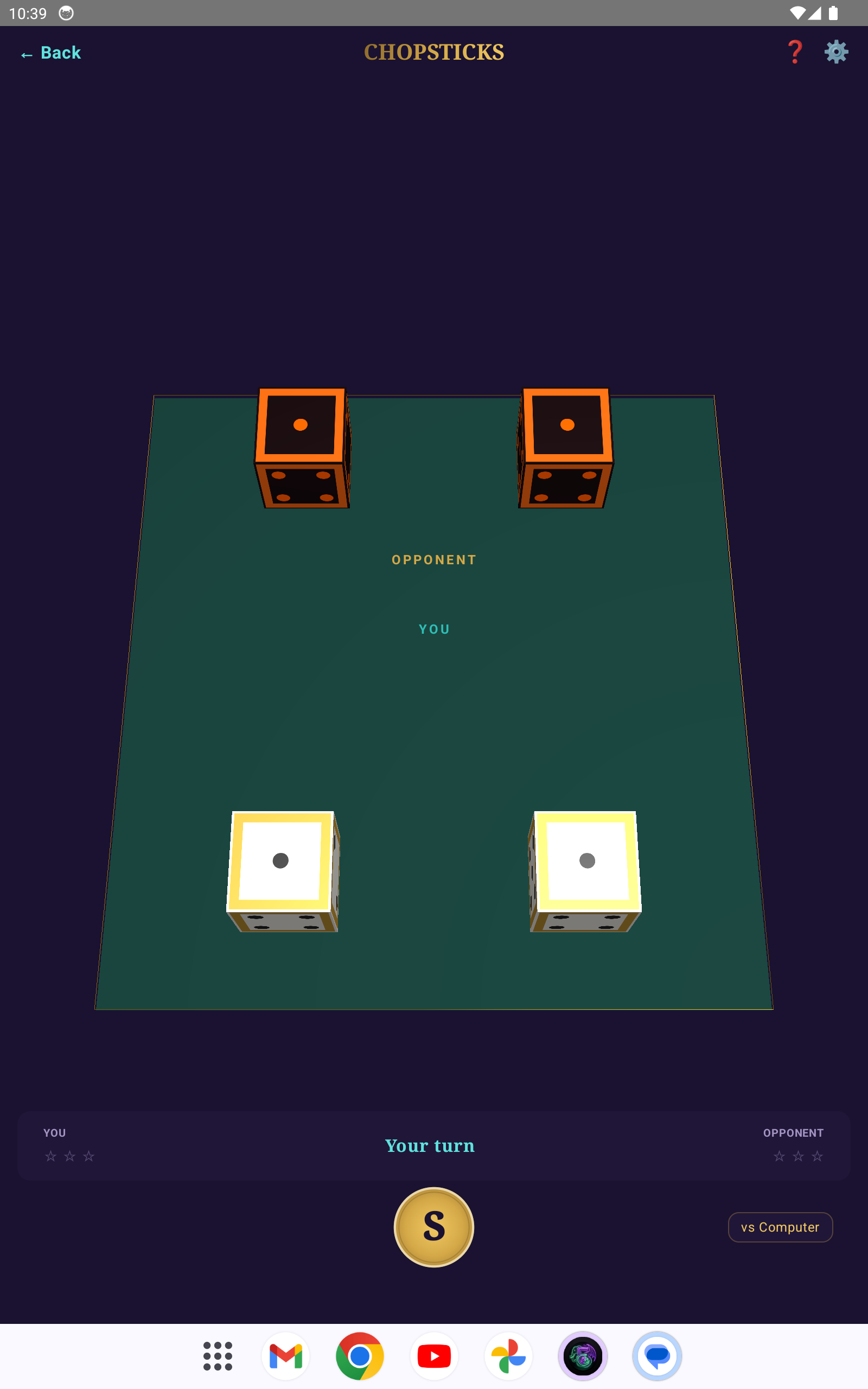 Chopsticks Android gameplay screenshot